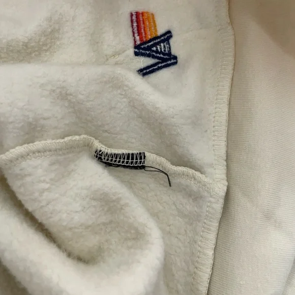Aviator Nation Cream Zip Hoodie with Rainbow Stripes - Picture 11 of 14